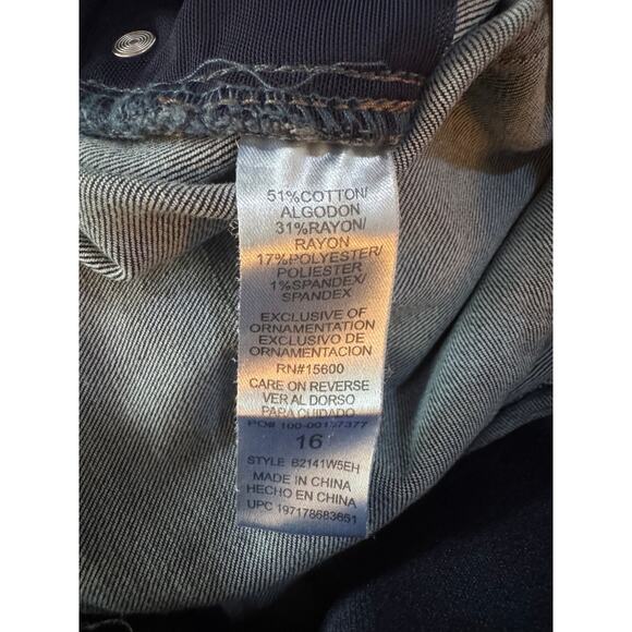 Democracy "Ab"solution Indigo High Rise Itty Bitty Boot Glider Jeans Size 16 - Picture 11 of 11